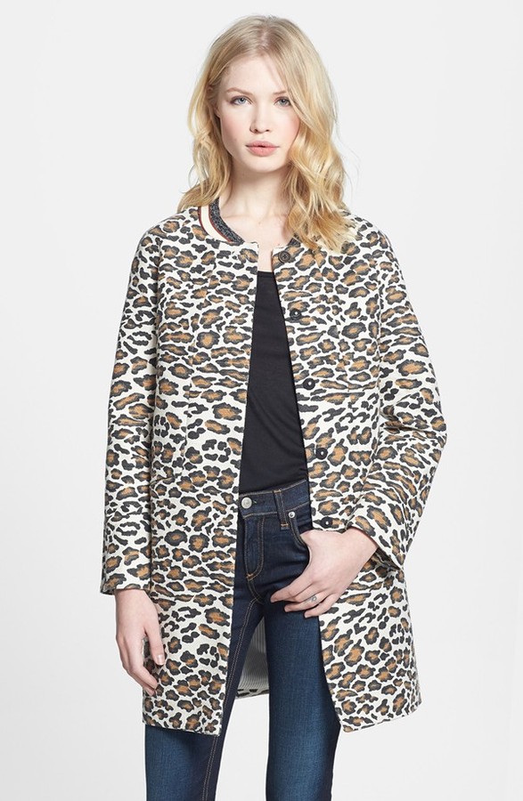 Maison Scotch Leopard Print Car Coat, $205 | Nordstrom Lookastic