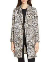 Helene Berman Leopard Print Longline Jacket