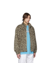 Noon Goons Beige And Brown Leopard Gold Jacket