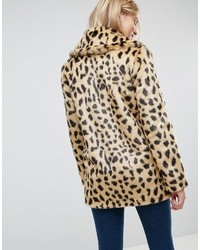 Asos Tall Asos Tall Faux Fur Coat In Leopard