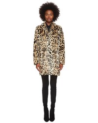 The Kooples Fake Leopard Skin Coat Coat