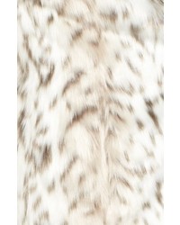 Eliza J Faux Leopard Fur Coat