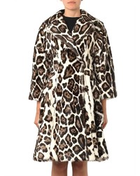 Giambattista Valli Leopard Print Fur Coat