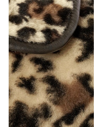 Miu Miu Leopard Print Shearling Coat