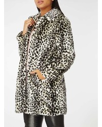 Dorothy Perkins Multi Coloured Leopard Print Faux Fur Dolly Coat