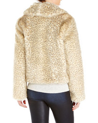 Eliza J Faux Fur Leopard Print Jacket