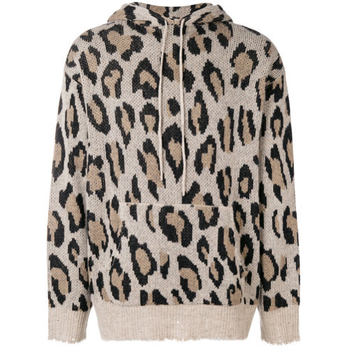 R13 Leopard Print Knitted Hoodie, $1,387 | farfetch.com | Lookastic