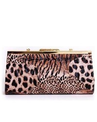 Selini Leopard Print Ladies Evening Bag Clutch Handbag