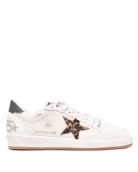Golden Goose Leopard Star Leather Sneakers