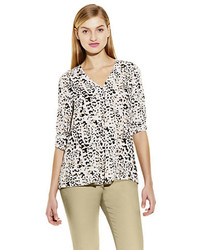 Vince Camuto Long Sleeve Leopard Printed Blouse