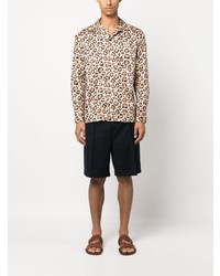 FURSAC Leopard Print Cotton Blend Shirt
