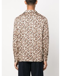 FURSAC Leopard Print Cotton Blend Shirt