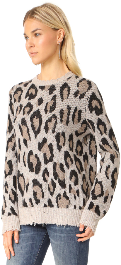 R 13 R13 Leopard Cashmere Sweater 795 shopbop Lookastic