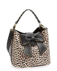 Beige Leopard Satchel Bag