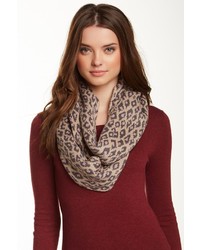 Collection XIIX Leopard Jacquard Knit Infinity Scarf