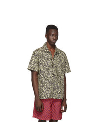 Solid and Striped Beige Leopard The Cabana Shirt