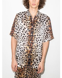Endless Joy Leopard Print Silk Shirt