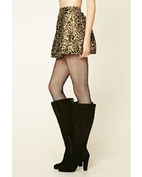 Forever 21 Pleated Leopard Print Skirt
