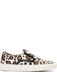 Beige Leopard Slip-on Sneakers