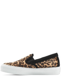 Salvatore Ferragamo Leopard Printed Slip On Sneakers