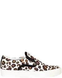 Mother of Pearl Achilles Leopard Print Canvas Slip On Sneakers