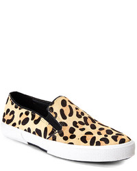 Leopard Print Slip On Sneakers