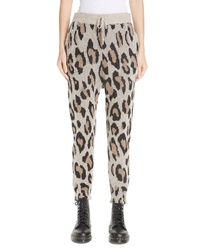 R13 Leopard Jacquard Cashmere Pants
