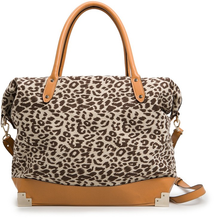 mango leopard bag