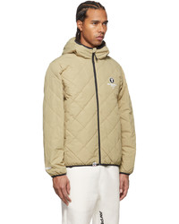 AAPE BY A BATHING APE Beige Down Quilted Logo Jacket