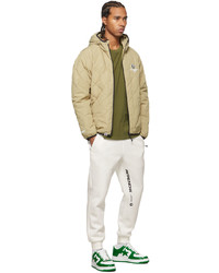 AAPE BY A BATHING APE Beige Down Quilted Logo Jacket