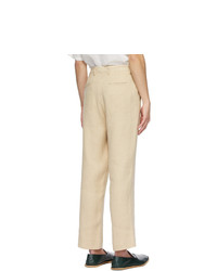 King and Tuckfield Beige Loose Chino Trousers