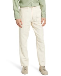 WYTHE Cotton Linen Chino Pants In Unbleached At Nordstrom