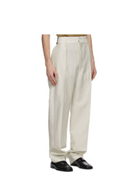 Lemaire Off White Pleated Military Chino Trousers
