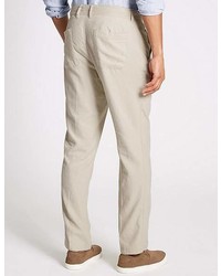 Marks and Spencer Regular Fit Linen Rich Chinos
