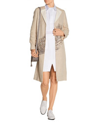 Tory Burch Ange Embellished Linen And Cotton Blend Coat