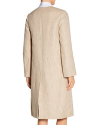 Tory Burch Ange Embellished Linen And Cotton Blend Coat
