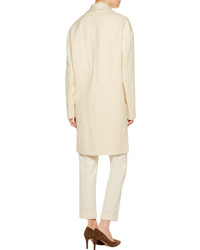 Isabel Marant Manteau Ribbed Linen And Wool Blend Twill Coat