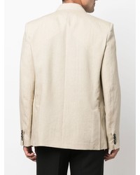 There Was One Double Breasted Linen Blazer