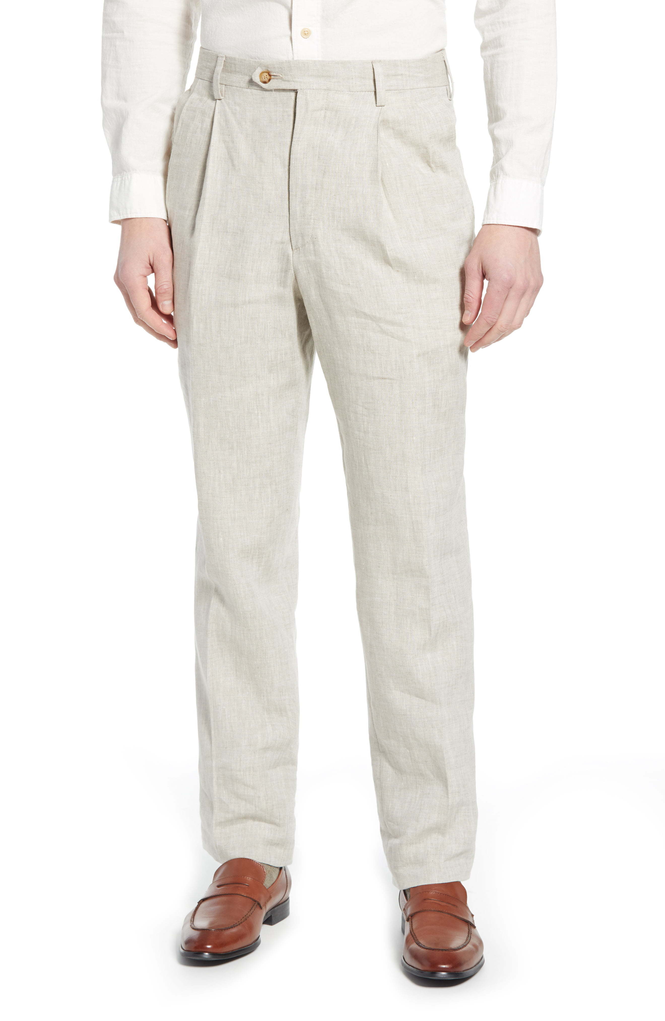 Berle Pleat Front Linen Pants, $125 | Nordstrom | Lookastic