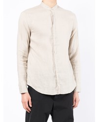 Armani Exchange Band Collar Linen Shirt