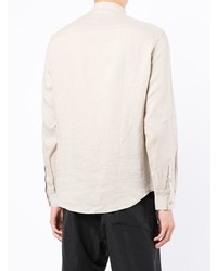 Armani Exchange Band Collar Linen Shirt