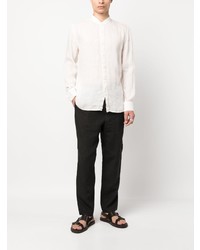 120% Lino Band Collar Linen Shirt