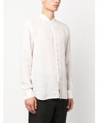 120% Lino Band Collar Linen Shirt