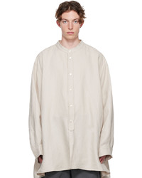 Hed Mayner Beige Linen Shirt