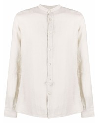 Tintoria Mattei Chenille Texture Band Collar Shirt