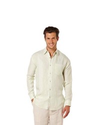 Cubavera 100% Linen Long Sleeve Textured 1 Pocket Shirt