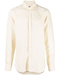 Canali Long Sleeve Linen Flax Shirt