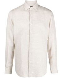 Zegna Long Sleeve Linen Shirt