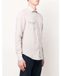 Eleventy Long Sleeved Linen Shirt