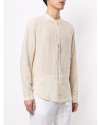 Venroy Mandarin Collar Linen Shirt